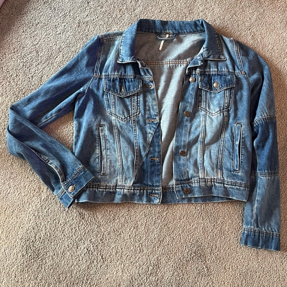 Free People Blue Jean Jacket